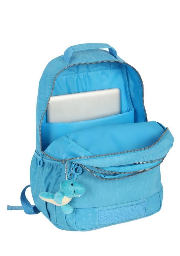 Mochila de Costas Grande Juvenil Crinkle Clássica Dino Notebook Up4you Azul 7