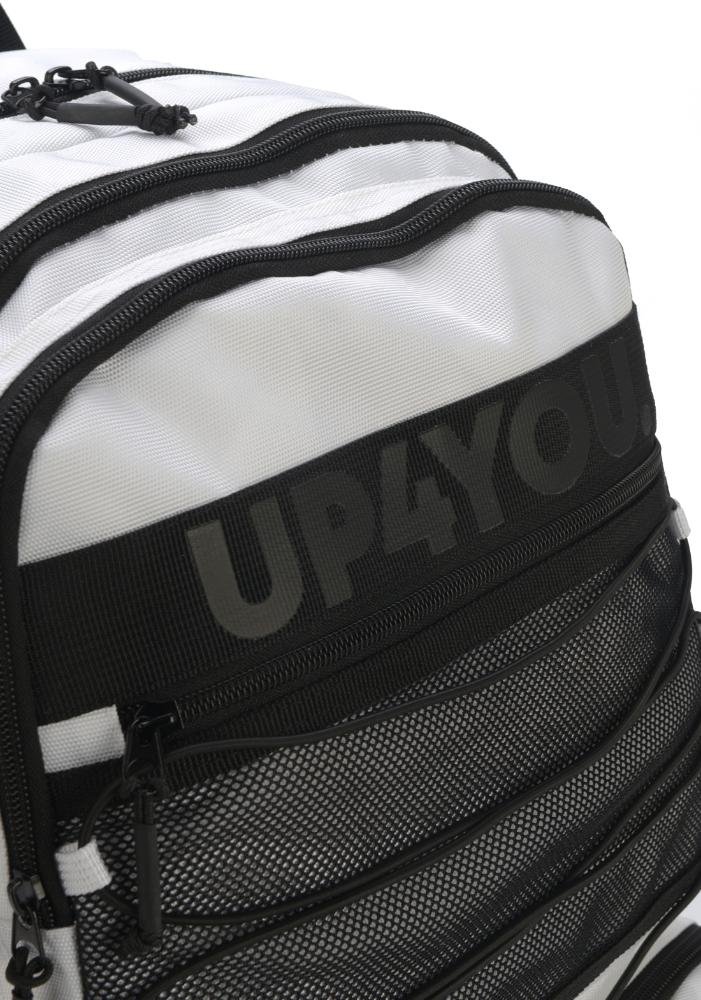 Mochila de Costas Grande Juvenil Náilon Notebook Ajustável Up4you Branco/Preto 4