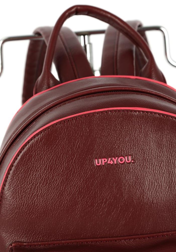 Mochila de Costas Pequena Casual Bicolor Up4you Vinho 3