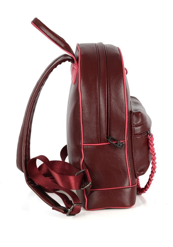 Mochila de Costas Pequena Casual Bicolor Up4you Vinho 4