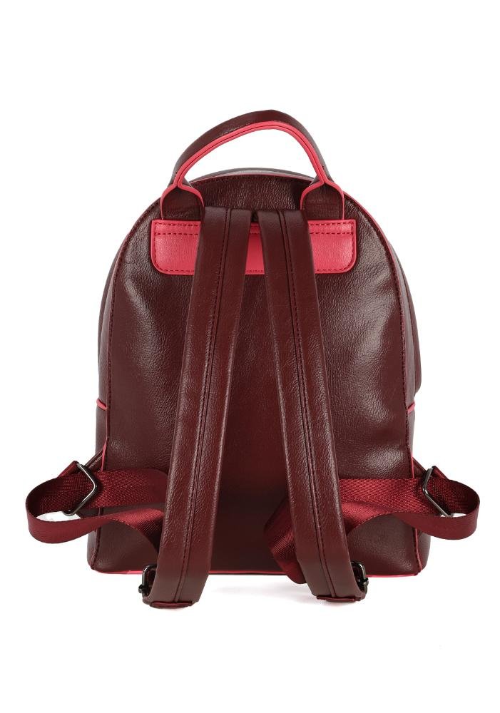 Mochila de Costas Pequena Casual Bicolor Up4you Vinho 5