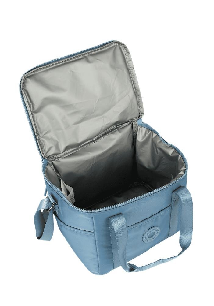 Lancheira Juvenil College Náilon com Bolsos Up4you Azul Claro 6