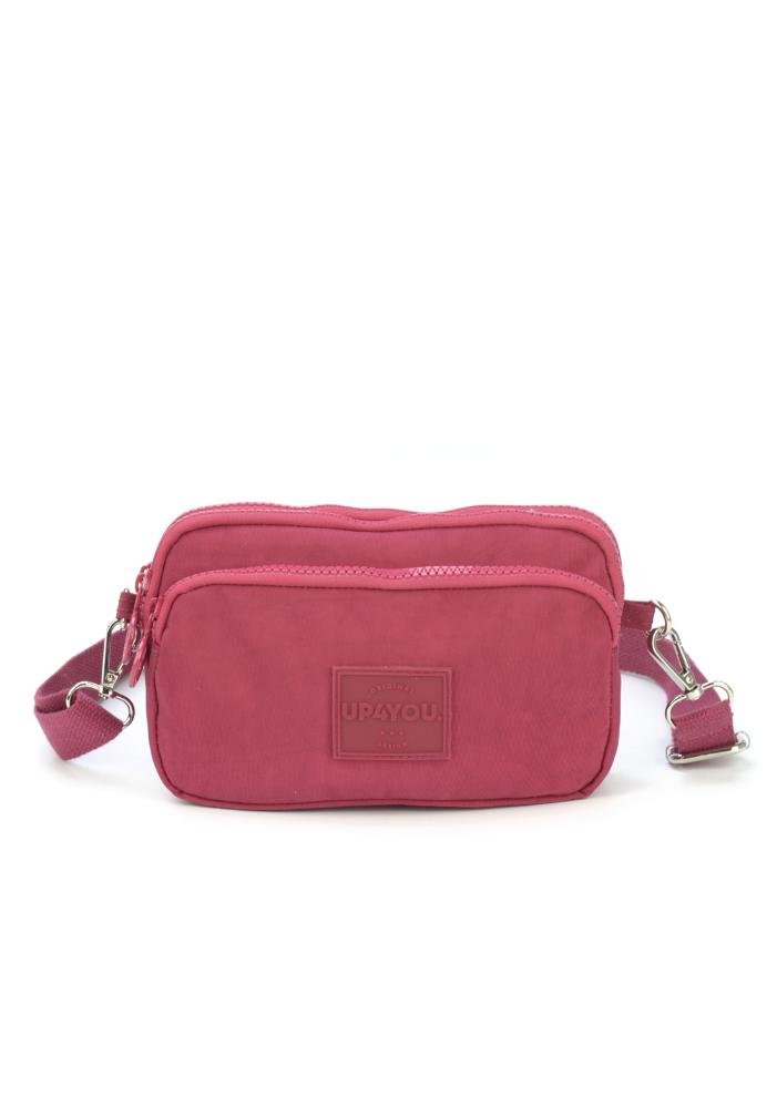 Bolsa Baguete Pequena Transversal Crinkle Verão Up4you Vermelho 4