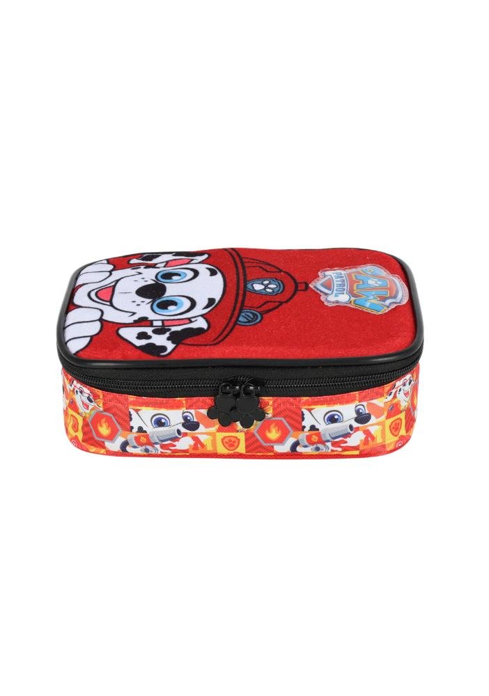 Estojo Box Infantil Médio 100 pens em Pelúcia Patrulha Canina Vermelho 2