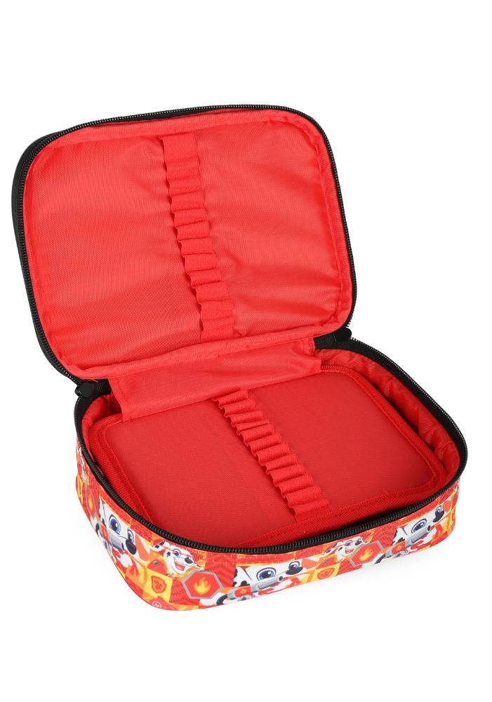 Estojo Box Infantil Médio 100 pens em Pelúcia Patrulha Canina Vermelho 3