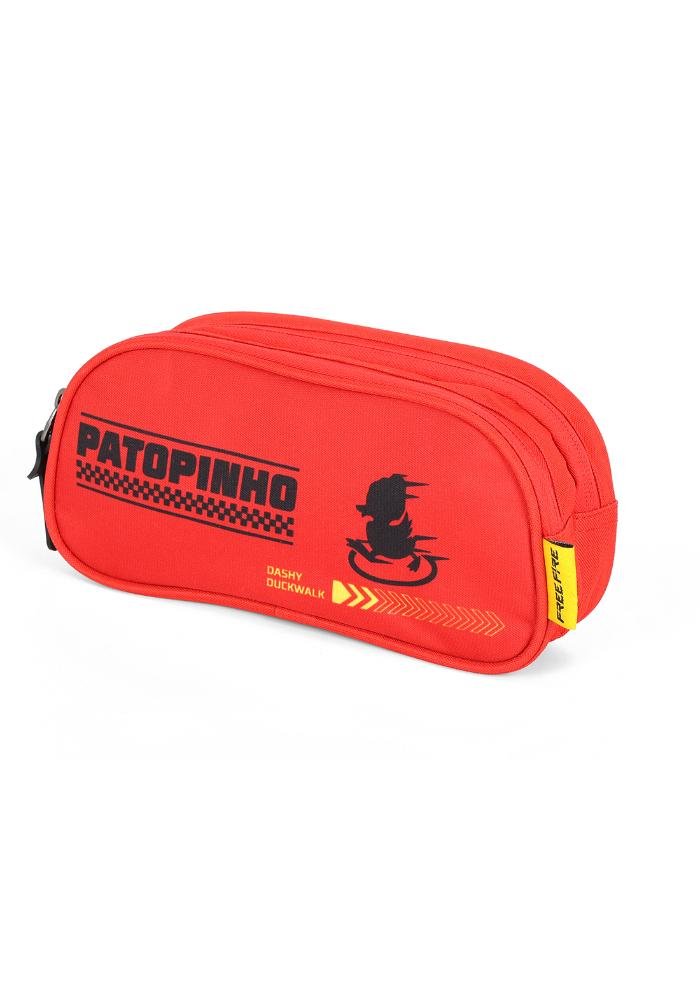 Estojo Duplo Juvenil Médio Free Fire Vermelho 3