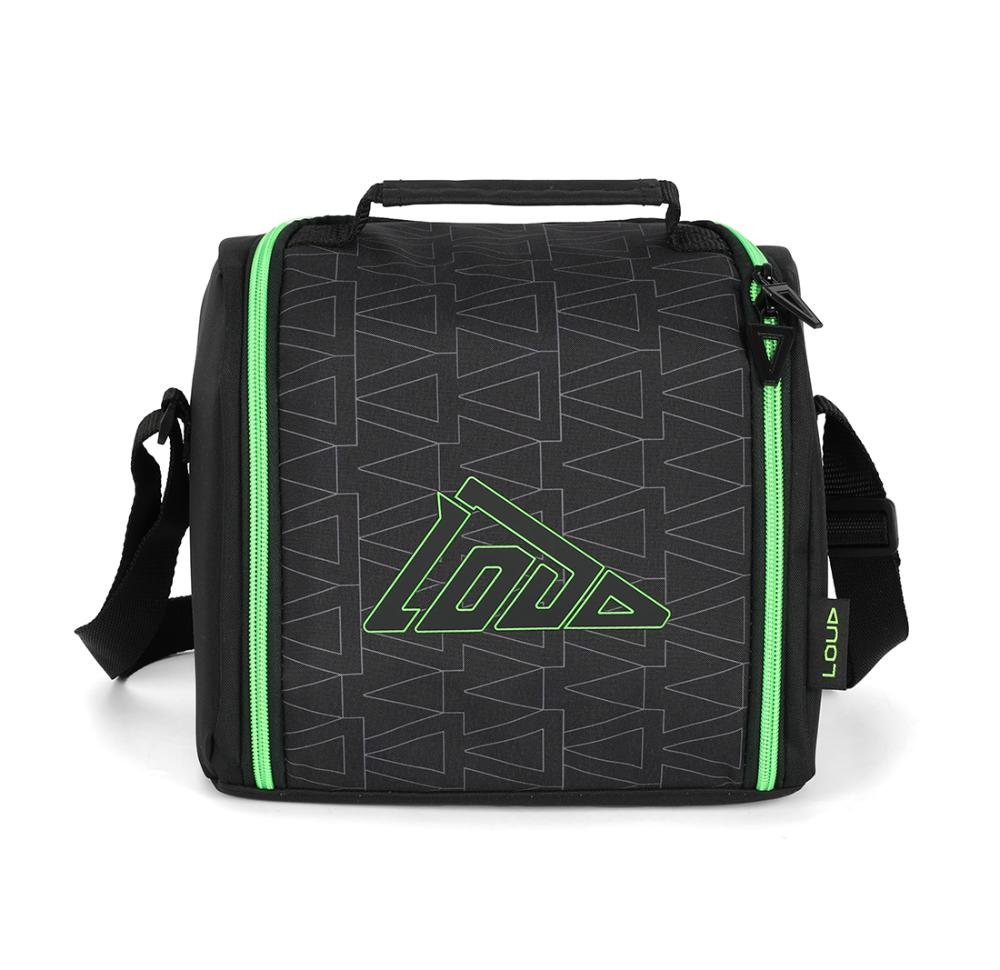 Lancheira Escolar Juvenil Média Transversal Loud Green Preto 2