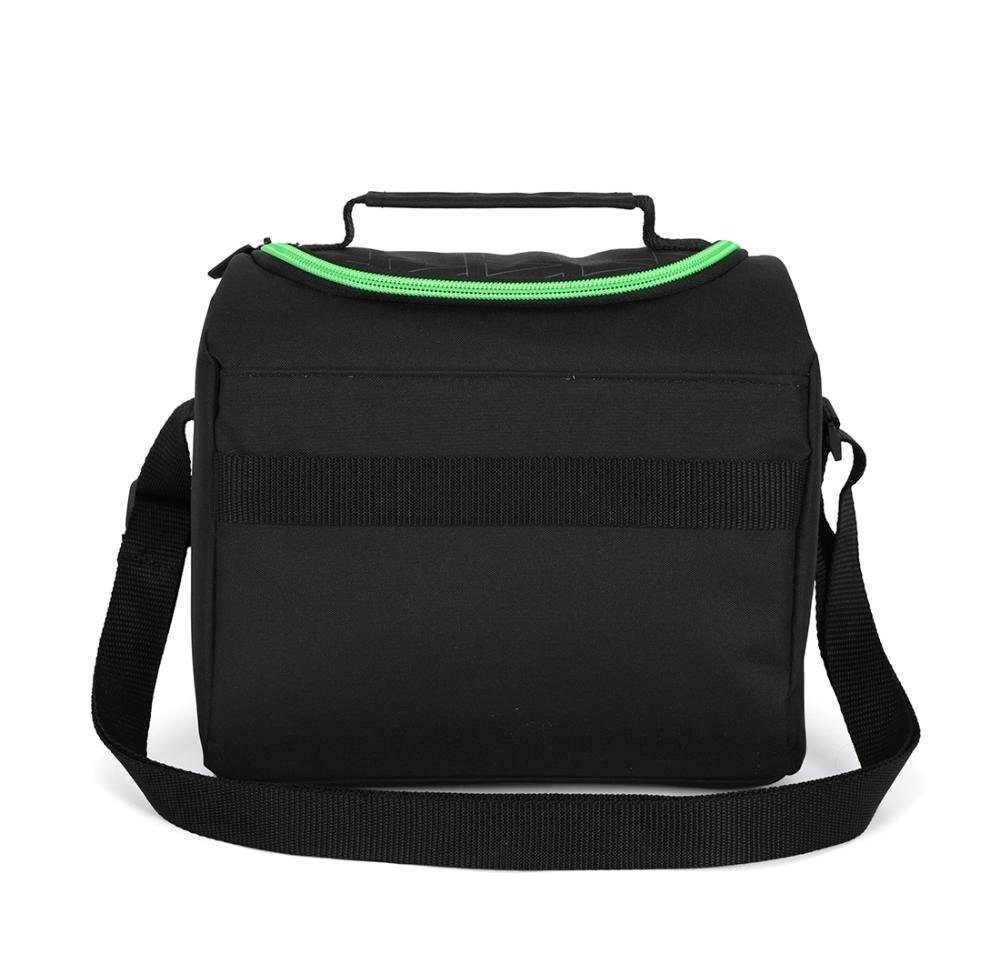 Lancheira Escolar Juvenil Média Transversal Loud Green Preto 7