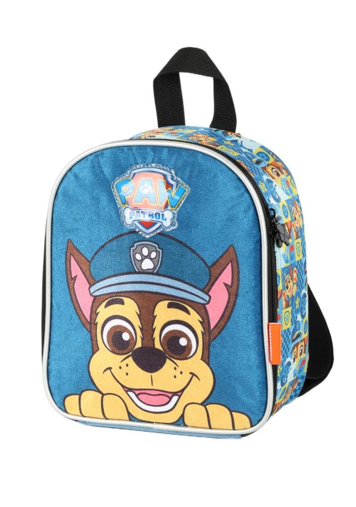 Lancheira Escolar Infantil Média de Costas Peluciada Patrulha Canina Azul 2