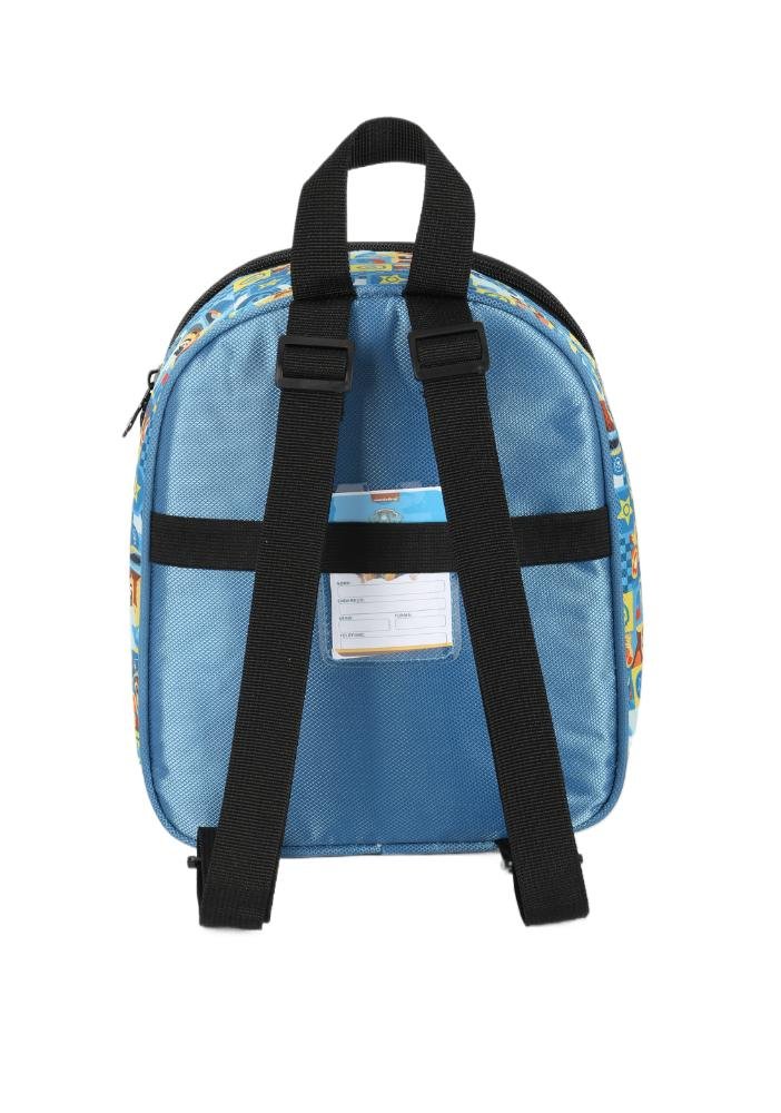 Lancheira Escolar Infantil Média de Costas Peluciada Patrulha Canina Azul 5