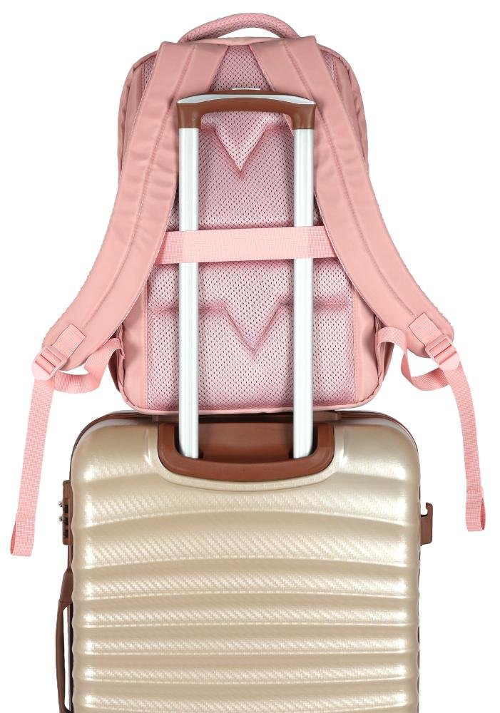 Mochila de Costas Grande Executiva Feminina Notebook Up4you Rose 6