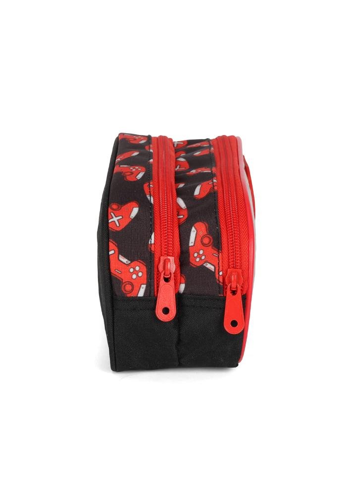 Estojo Duplo Médio Infantil Game Up4you Vermelho 4