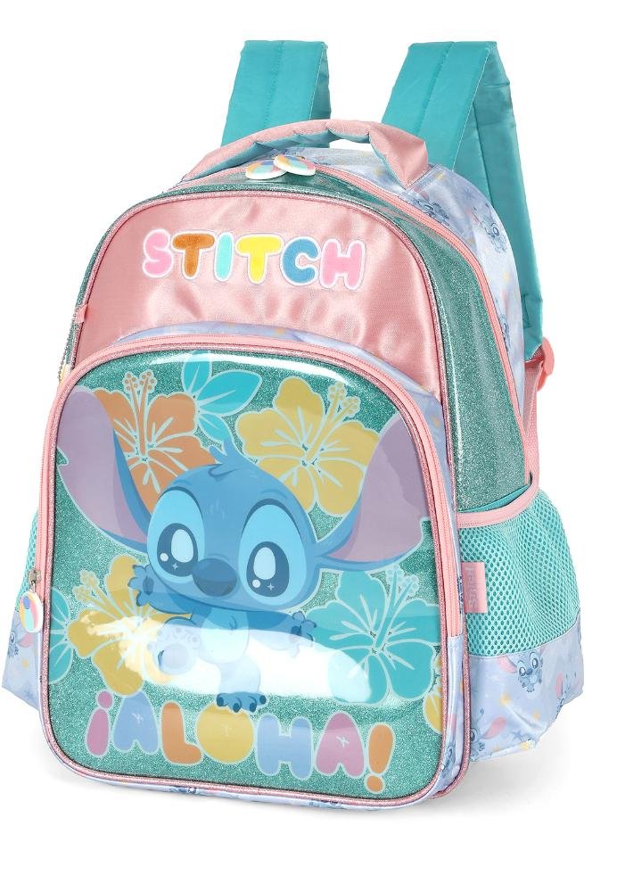 Mochila de Costas Pequena Infantil Aloha Stitch Verde 2