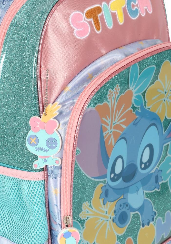 Mochila de Costas Pequena Infantil Aloha Stitch Verde 3