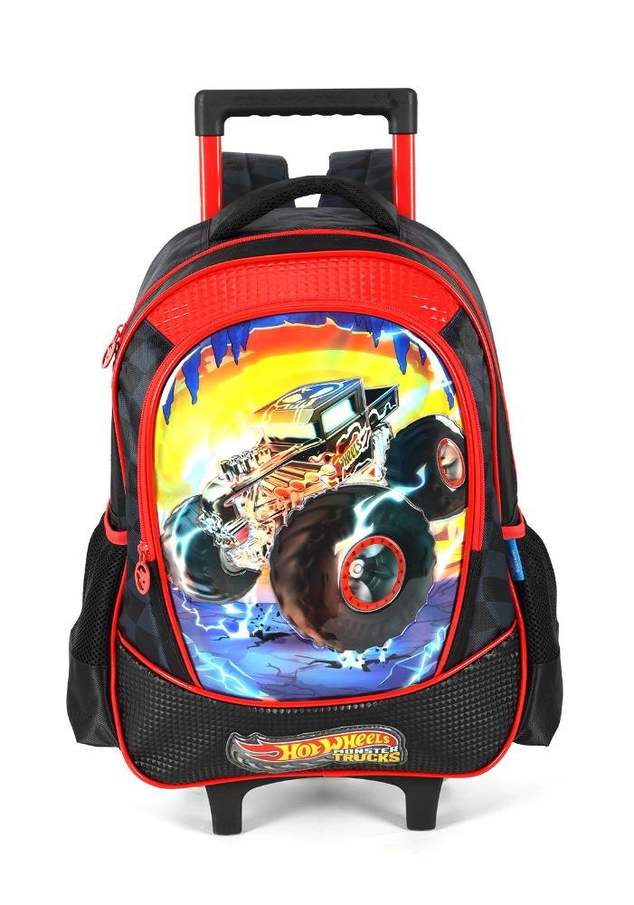 Mochila de Rodinhas Média Infantil de Costas Hotwheels