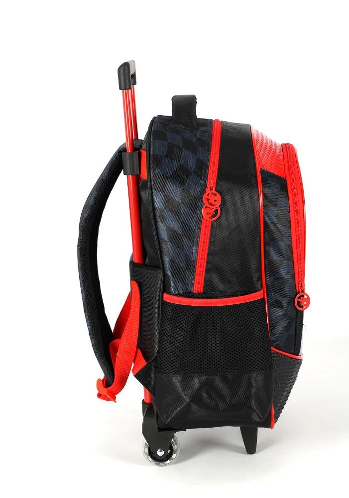 Mochila de Rodinhas Média Infantil de Costas Hotwheels Preto 3