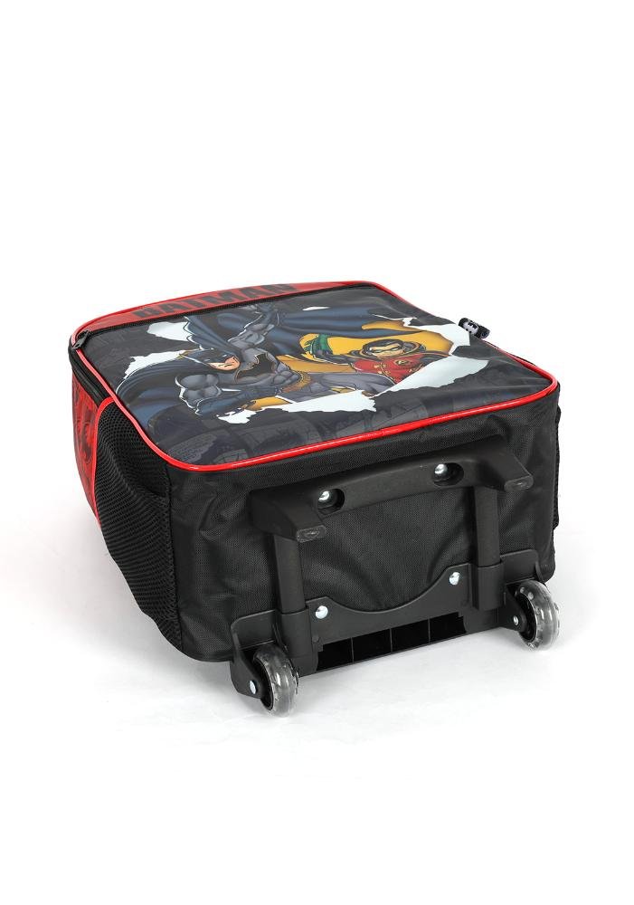 Mochila de Rodinhas Pequena Infantil Simples Batman Vermelho 5