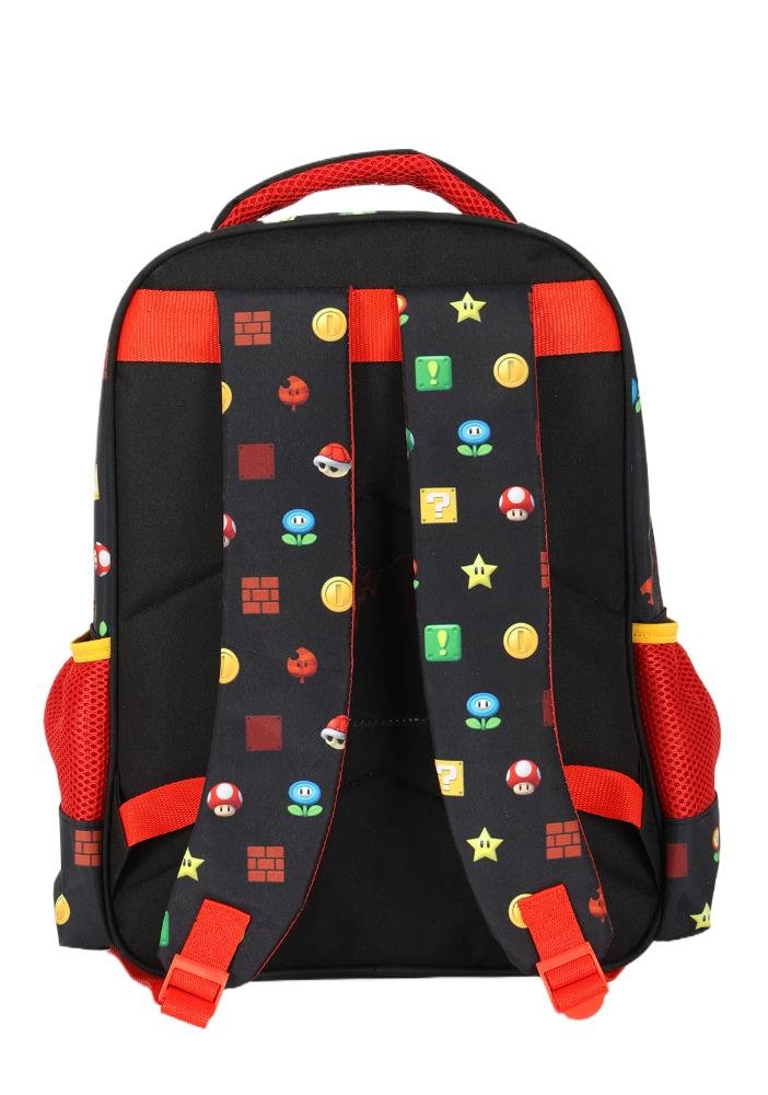 Mochila de Costas Pequena Infantil Super Mario Preto 4