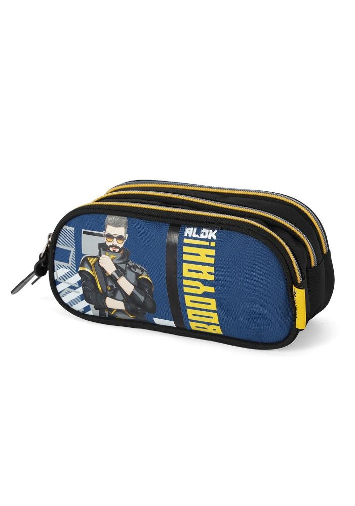 Estojo Triplo Free Fire Booyah  By Up4you Azul 2