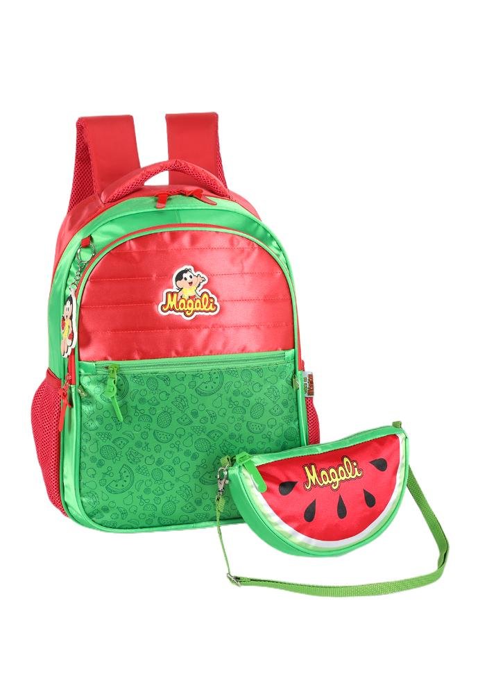 Mochila De Costas Turma Da Monica Com Bolso Removivél Up4you Vermelho 4