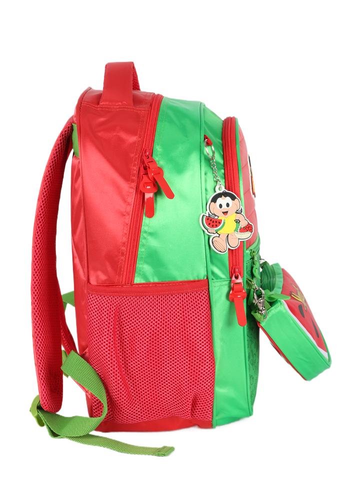 Mochila De Costas Turma Da Monica Com Bolso Removivél Up4you Vermelho 6