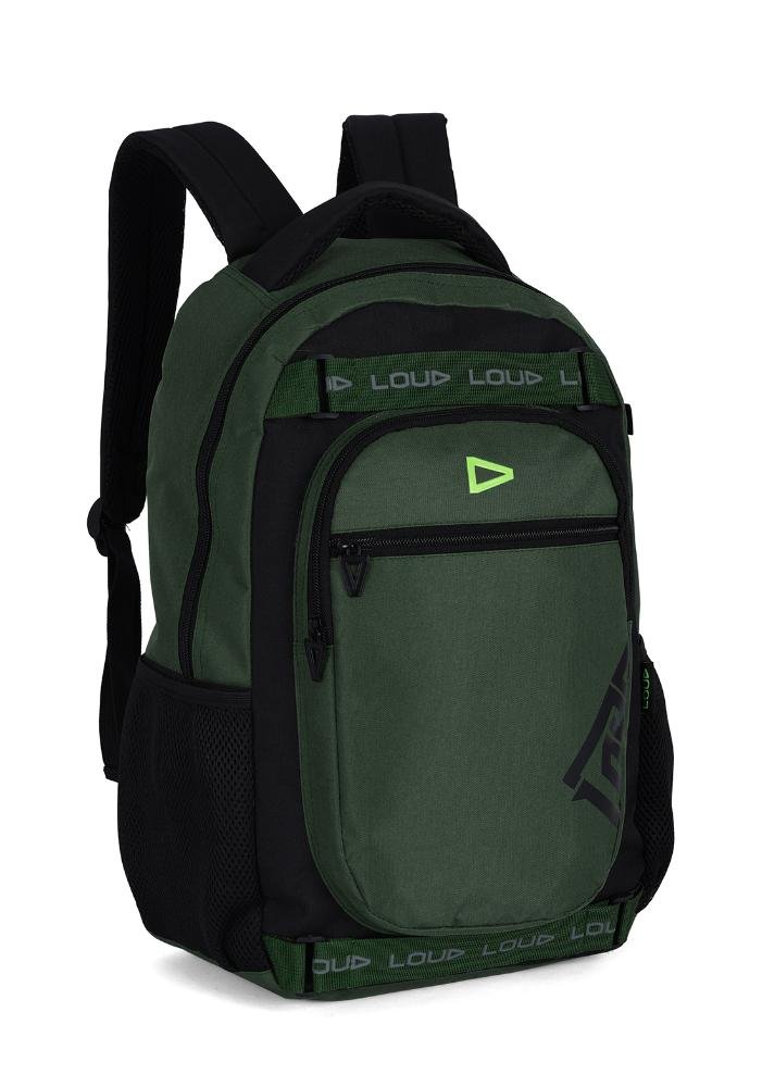 Mochila De Costas Juvenil Loud Team Up4you Verde/Preto 3