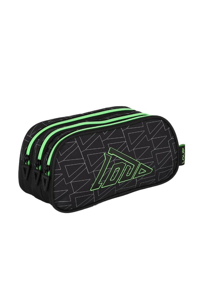 Estojo Juvenil Loud Três Compartimentos Verde 2