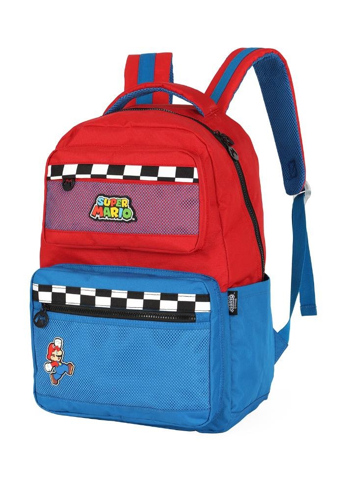 Mochila de Costas Super Mario Em Ação By Up4you Azul/Vermelho 2