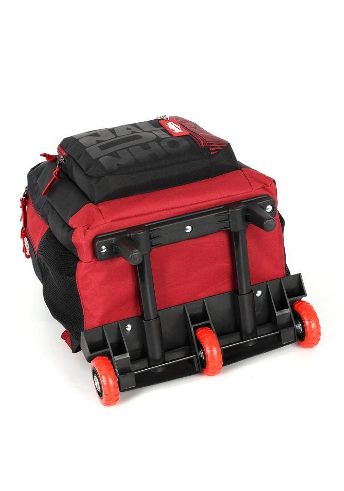 Mochila de Rodinhas Juvenil Enaldinho By Up4you Vermelho/Preto 6