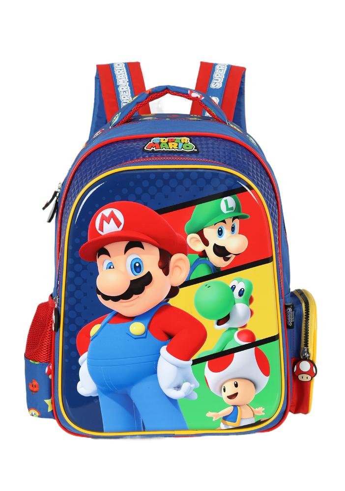 Mochila de Costas Infantil Super Mario Bros By Up4you Azul 4