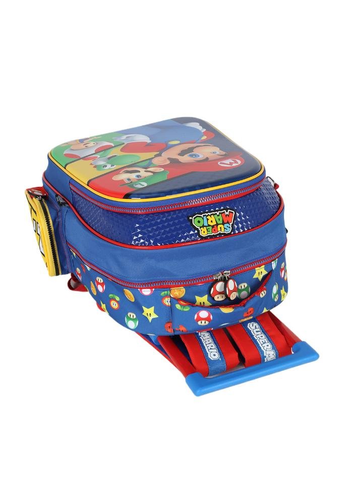 Mochila de Rodinhas Infantil Super Mario Bros By Up4you Azul 3