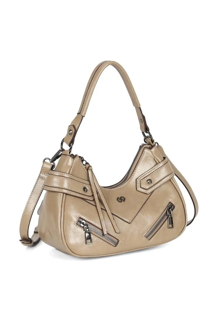 Bolsa Pequena Feminina Rock Gash Bege 2