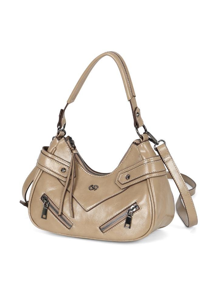 Bolsa Pequena Feminina Rock Gash Bege 3