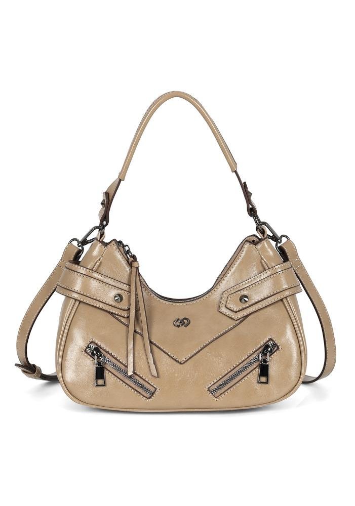 Bolsa Pequena Feminina Rock Gash Bege 4