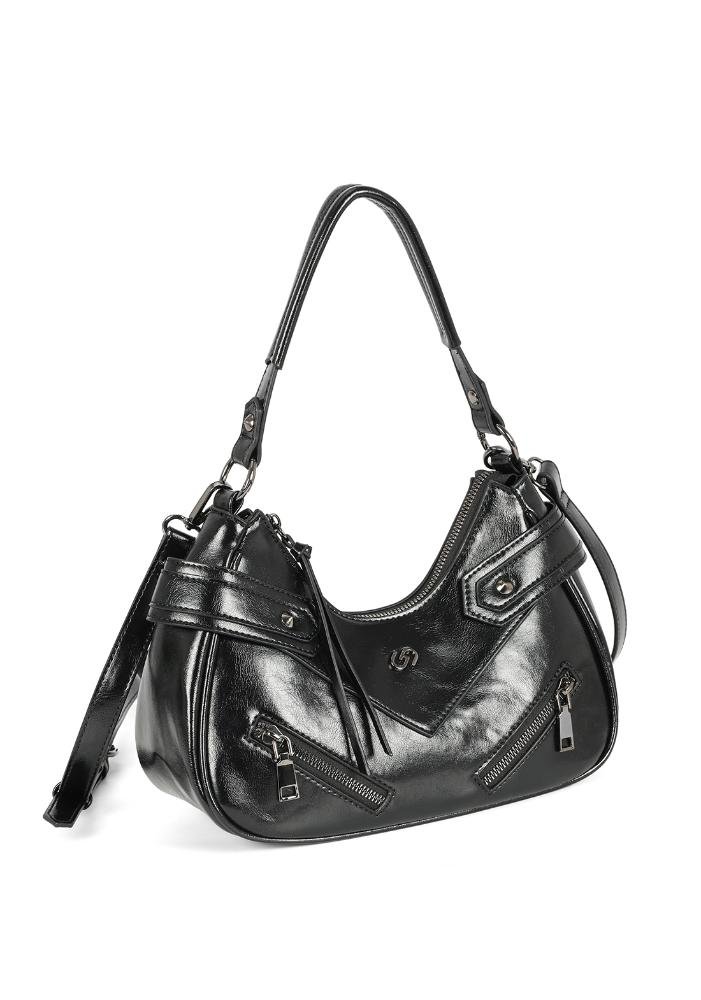 Bolsa Pequena Feminina Rock Gash Preto 4