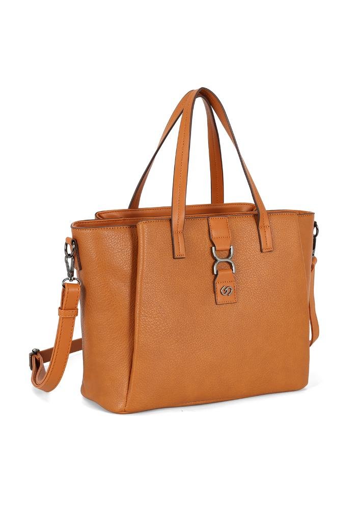Bolsa Tote Feminina Gash Com Três Divisorias Marrom 2