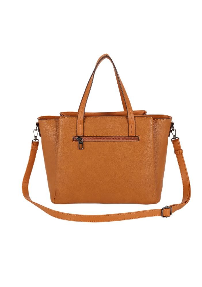 Bolsa Tote Feminina Gash Com Três Divisorias Marrom 3