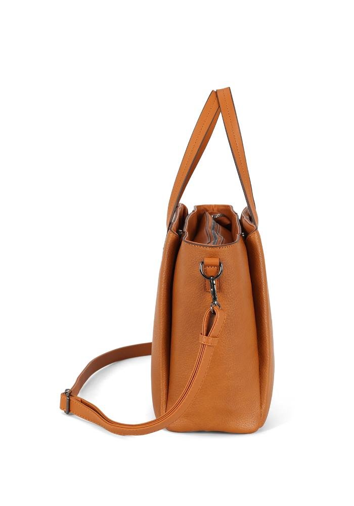 Bolsa Tote Feminina Gash Com Três Divisorias Marrom 4