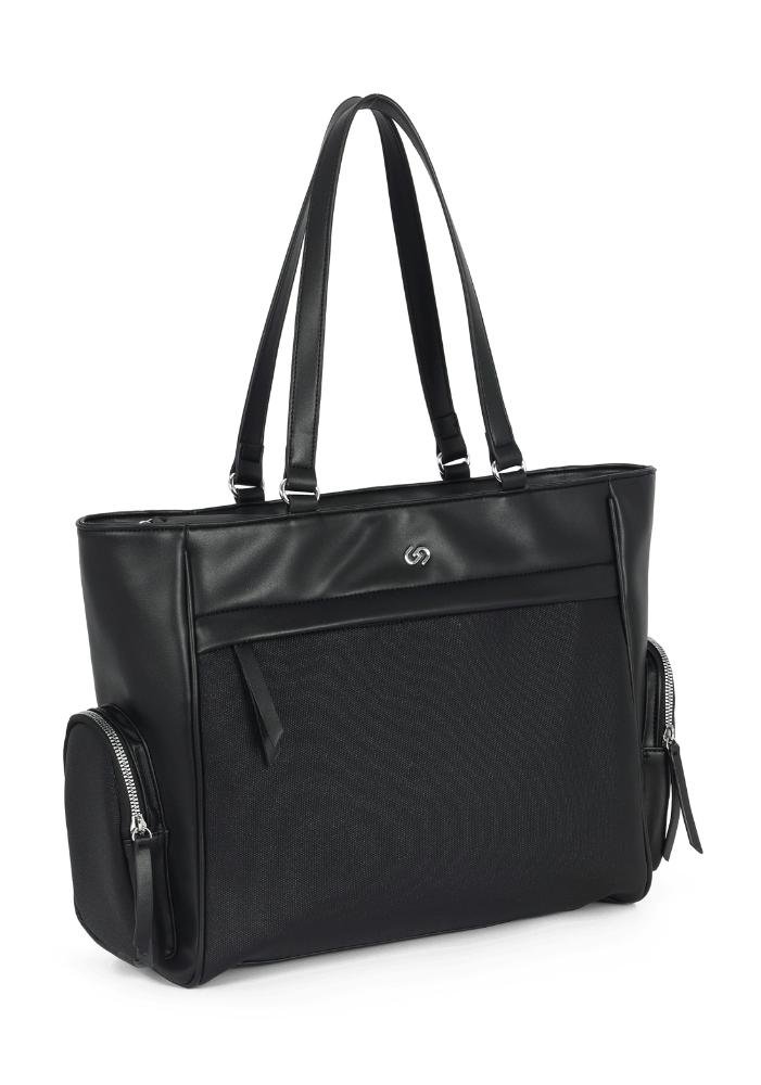 Bolsa Feminina Gash de Ombro em PU para Trabalho e Faculdade com Compartimento para Laptop Preto 2