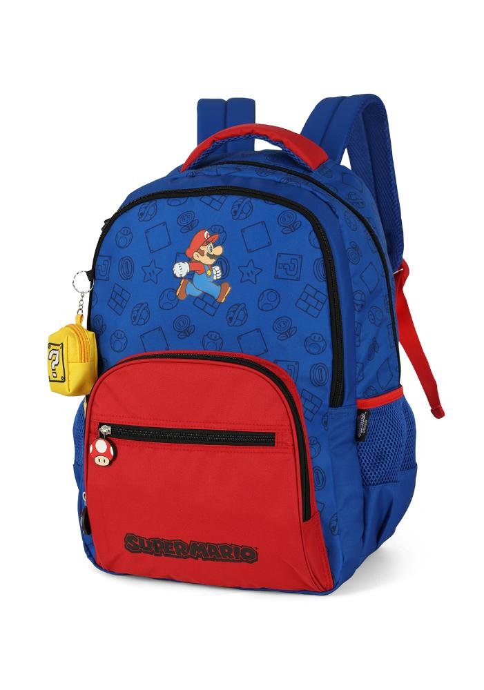 Mochila de Costas Super Mario Bros Com Porta Moedas Up4you Azul 2