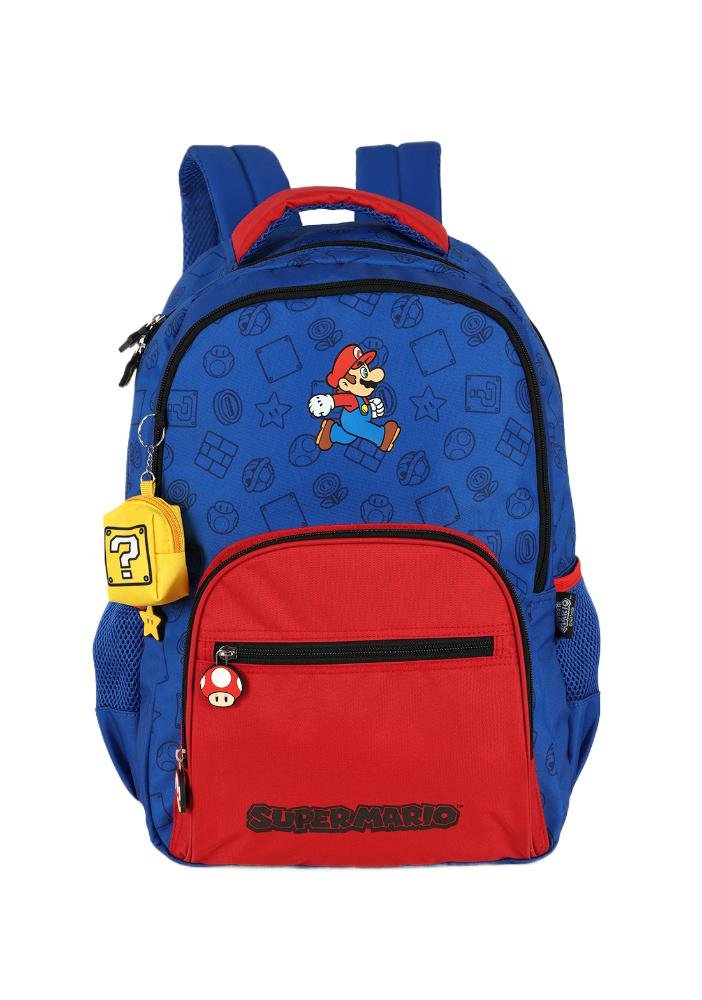 Mochila de Costas Super Mario Bros Com Porta Moedas Up4you Azul 3