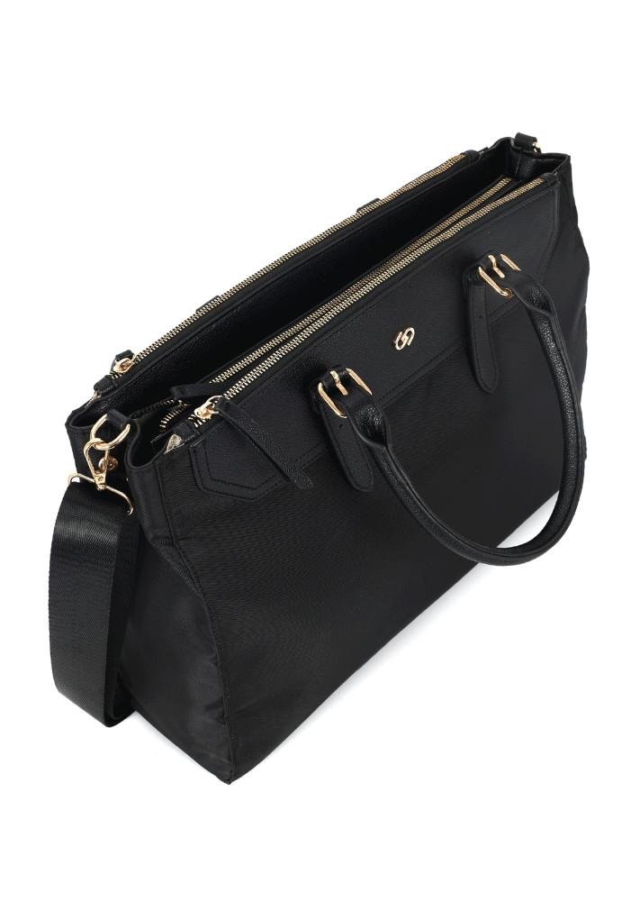 Bolsa Grande Feminina Vera Transversal Gash Preto 3