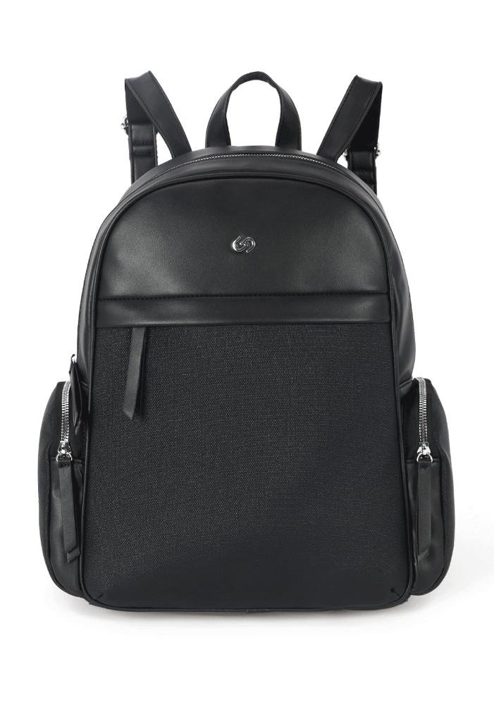 Mochila Feminina Gash em PU para Trabalho e Dia a Dia com Bolso Frontal e Alça Regulável