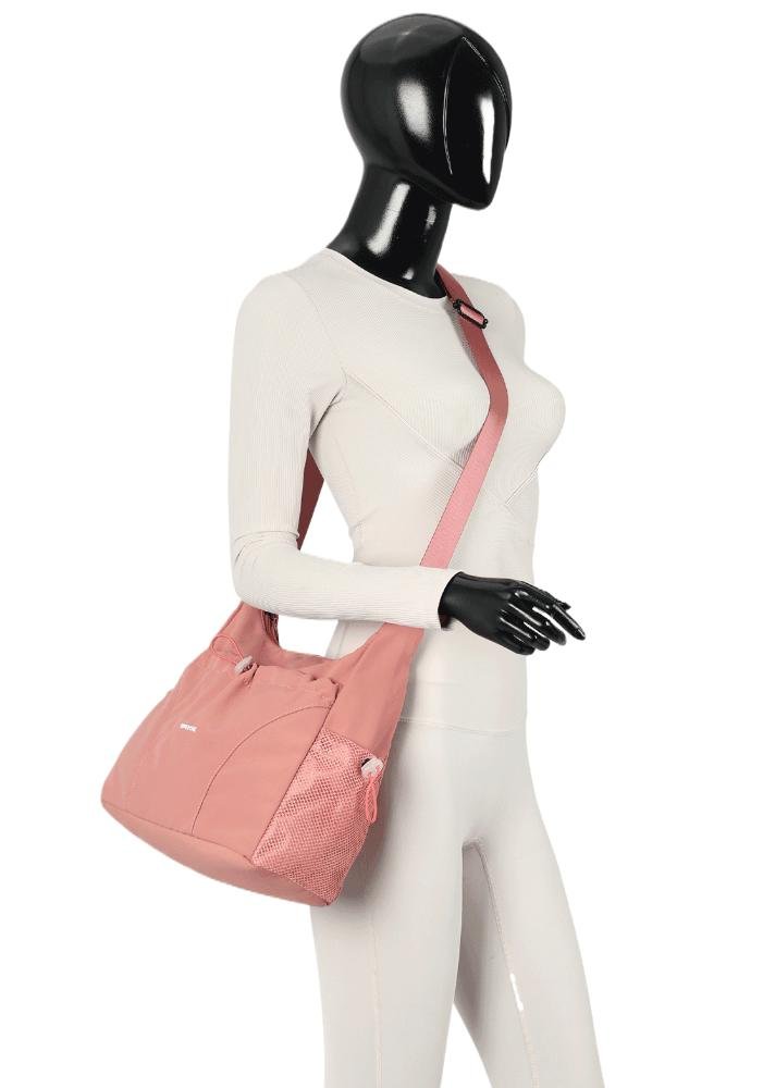 Bolsa Média Transversal Em Náilon Up4you Rosa 2