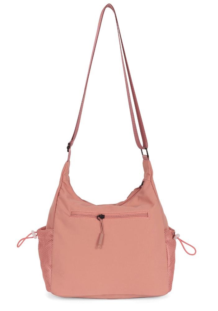 Bolsa Média Transversal Em Náilon Up4you Rosa 4