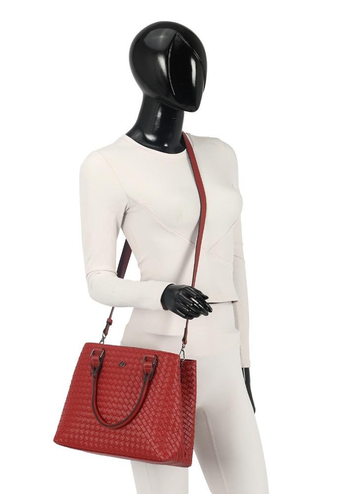 Bolsa Feminina Gash Square Texturizada Vermelho 3