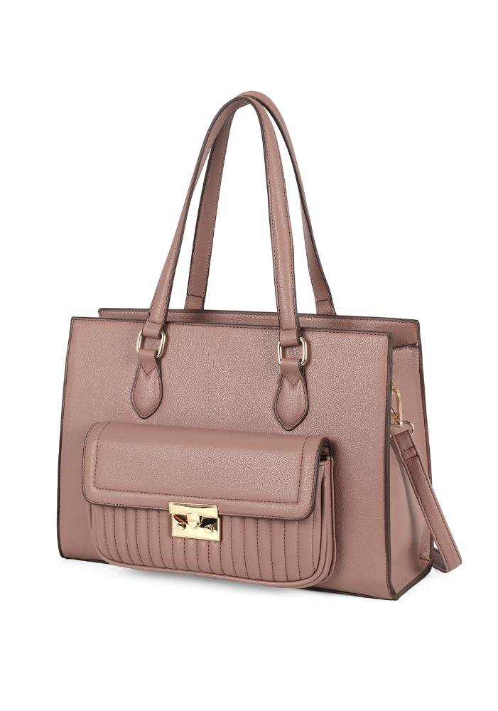 Bolsa Gold Feminina de Ombro Gash Bege 2