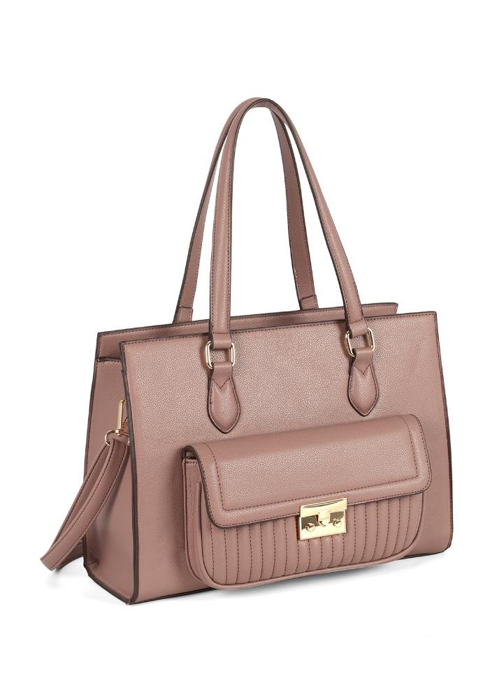 Bolsa Gold Feminina de Ombro Gash Bege 3