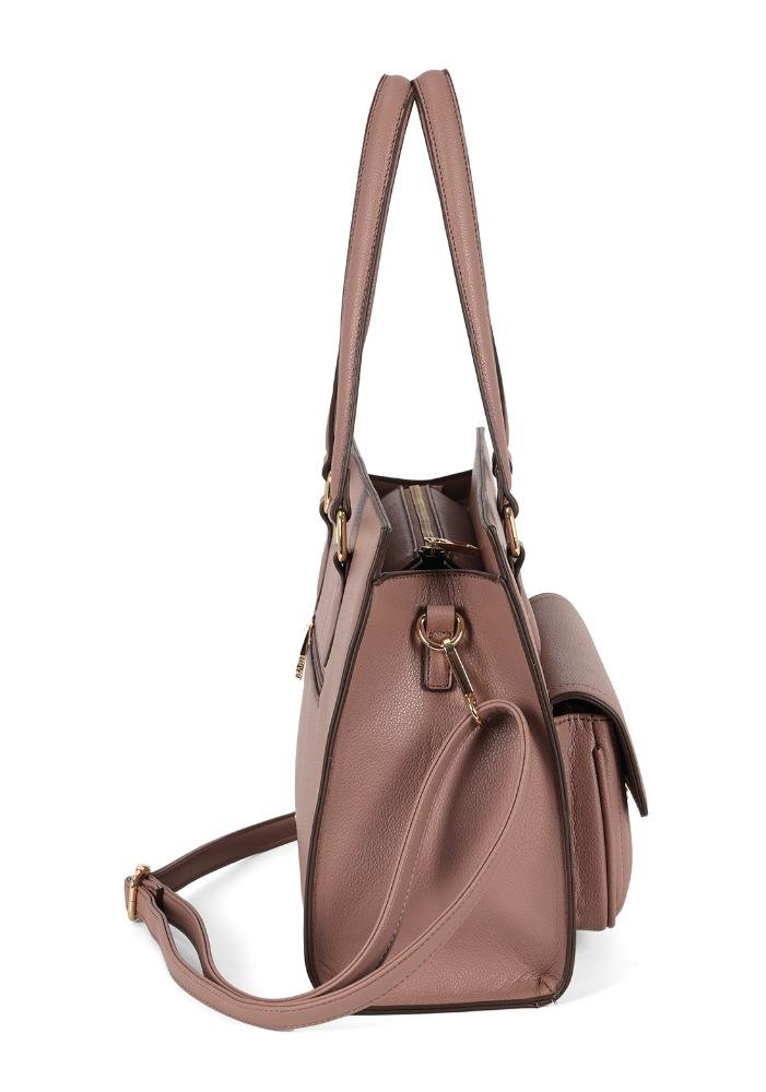 Bolsa Gold Feminina de Ombro Gash Bege 5