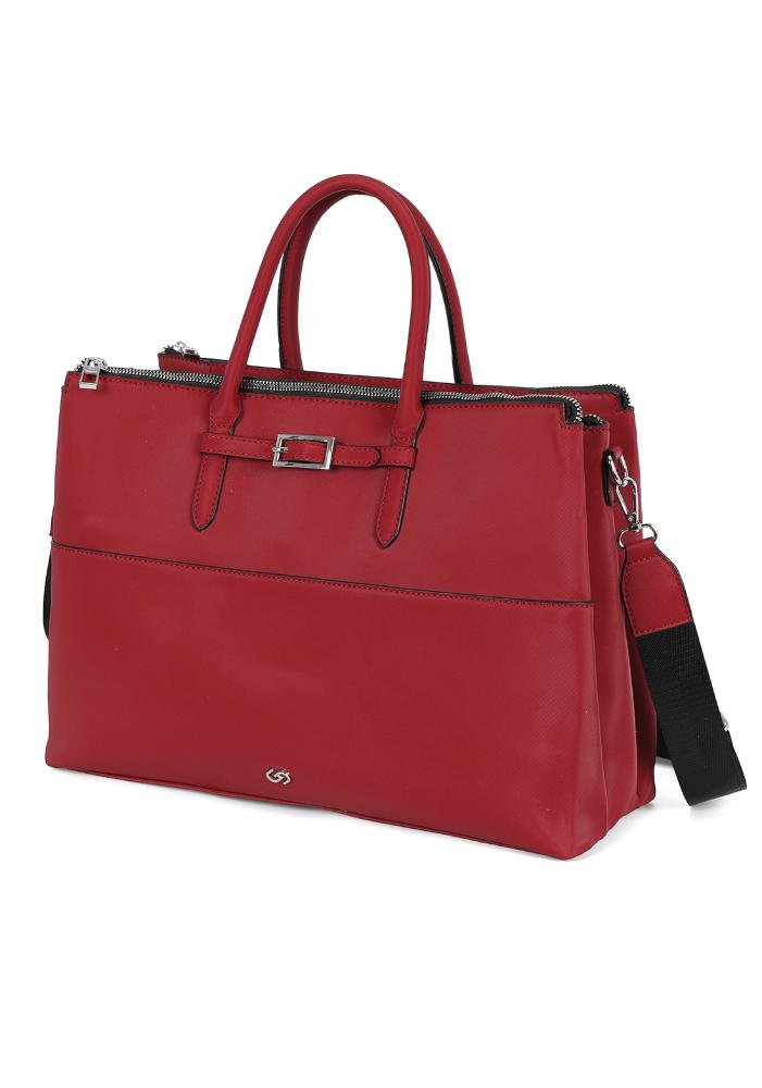 Bolsa Feminina Pasta Executiva Gash Para Notebook Vermelho 3
